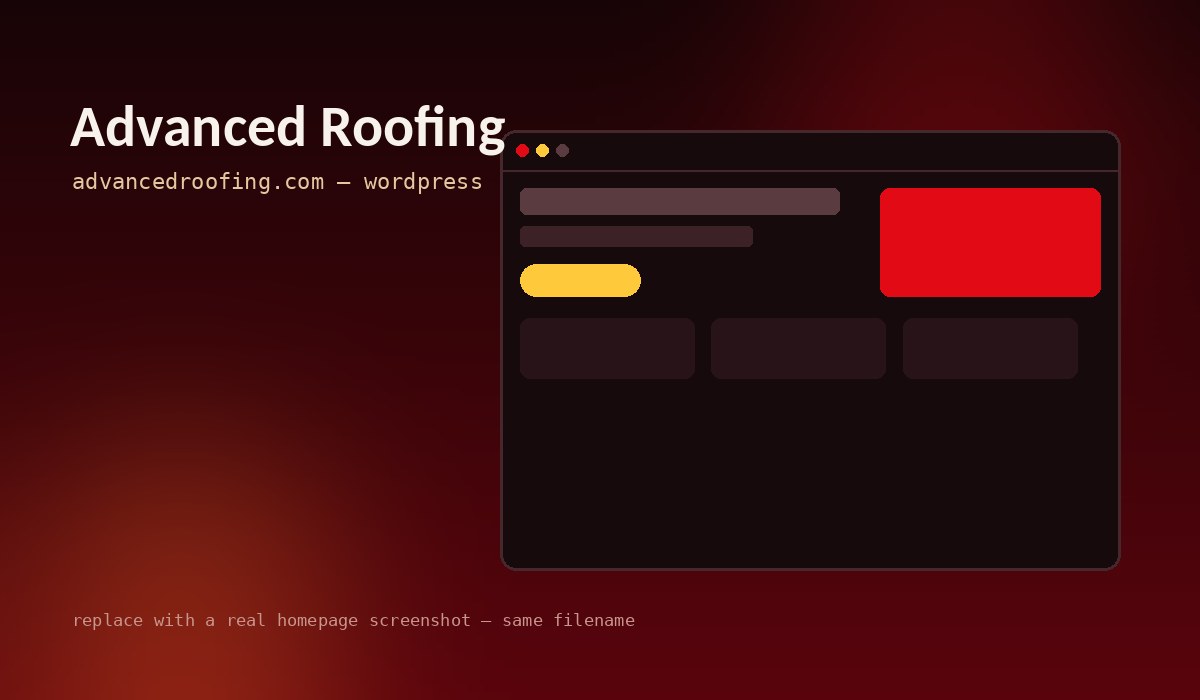 Advanced Roofing website