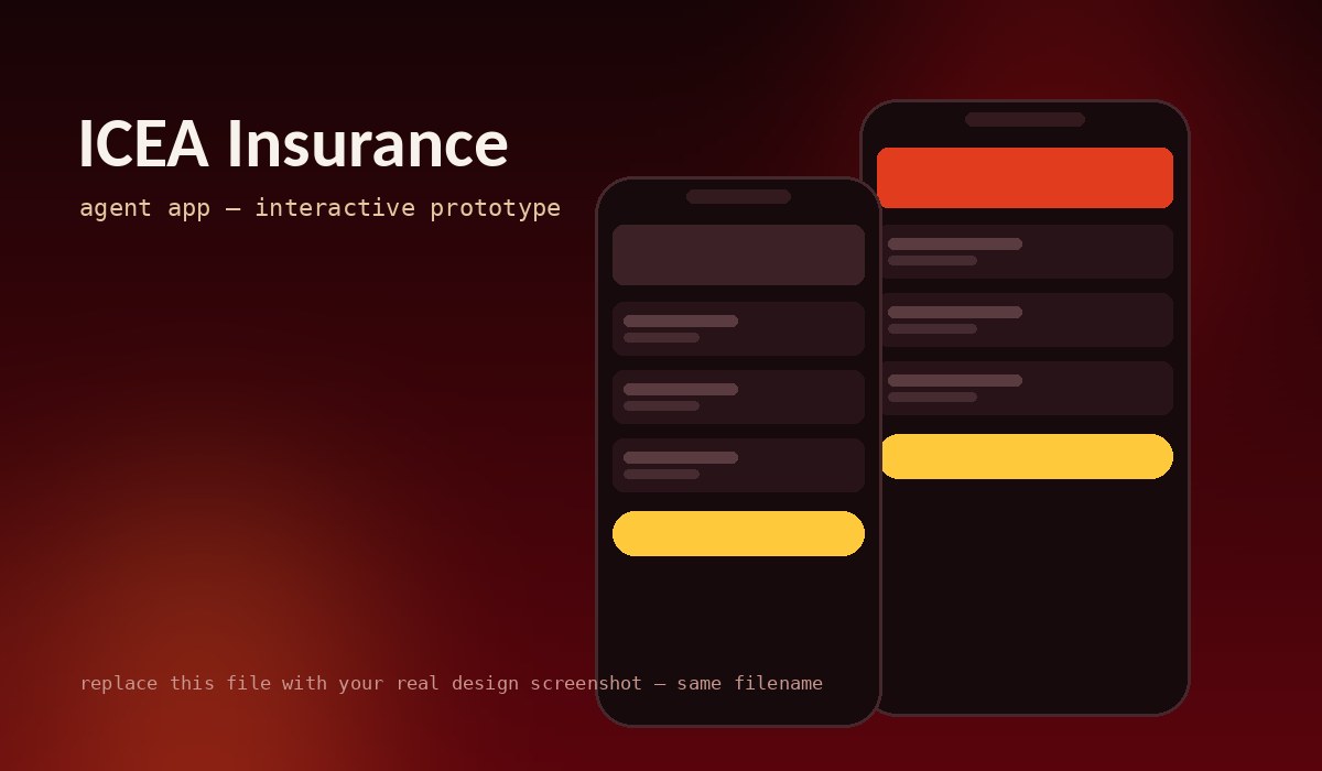 ICEA insurance agent app prototype